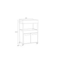 Servierwagen >Home Bar< auf Rollen, in Sonoma Eiche Dekor- 60x88,5x40cm (BxHxT)