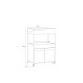 Servierwagen >Home Bar< auf Rollen, in Sonoma Eiche Dekor- 60x88,5x40cm (BxHxT)