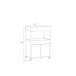 Servierwagen >Home Bar< auf Rollen, in Sonoma Eiche Dekor- 60x88,5x40cm (BxHxT)
