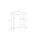 Servierwagen >Home Bar< auf Rollen, in Artisan Eiche Dekor / Schwarz - 77,4x88,2x42cm (BxHxT)