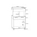 Servierwagen >Home Bar< auf Rollen, in Artisan Eiche Dekor / Schwarz - 50,2x88,5x41cm (BxHxT)