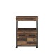 Servierwagen >Home Bar< auf Rollen, in Old-Wood Vintage Dekor / Betonoptik - 60x88,5x40cm (B/H/T)