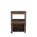 Servierwagen >Home Bar< auf Rollen, in Old-Wood Vintage Dekor / Betonoptik - 60x88,5x40cm (B/H/T)
