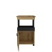 Servierwagen >Home Bar< auf Rollen, in Artisan Eiche Dekor / Schwarz - 50,2x88,5x41cm (BxHxT)