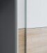 Dreh-/Schwebetürenschrank >Narago< mit Inneneinteilung, in Sonoma Eiche Dekor / Weiss - 270,3x210,5x61,2cm (BxHxT)