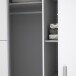 Dreh-/Schwebetürenschrank >Narago< mit Inneneinteilung, in weiß - 200,1x210x61,2cm (BxHxT)
