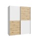 Schiebetürenschrank >Schach&Matt< in Artisan Eiche Dekor / Weiss - 150,1x190,5x61,2cm (BxHxT)