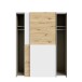 Schiebetürenschrank >Schach&Matt< in Artisan Eiche Dekor / Weiss - 150,1x190,5x61,2cm (BxHxT)