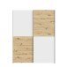 Schiebetürenschrank >Schach&Matt< in Artisan Eiche Dekor / Weiss - 150,1x190,5x61,2cm (BxHxT)