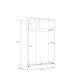 Schiebetürenschrank >Schach&Matt< in Artisan Eiche Dekor / Weiss - 120,1x190,5x61,2cm (BxHxT)