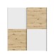 Schiebetürenschrank >Schach&Matt< in Artisan Eiche Dekor / Weiss - 170,3x190,5x61,2cm (BxHxT)