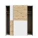 Schiebetürenschrank >Schach&Matt< in Artisan Eiche Dekor / Weiss - 170,3x190,5x61,2cm (BxHxT)