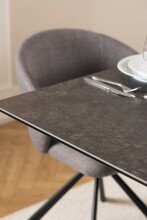 Kulissentisch >Irwine< ausziehbar bis 240cm, in schwarz, Glas-Keramik - 200(240)x76x100cm (BxHxT)