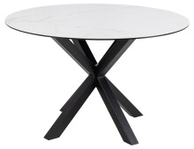 Esstisch >Heaven< rund in weiss, Glas-Keramik -...