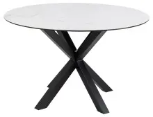 Esstisch >Heaven< rund in weiss, Glas-Keramik -...