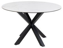Esstisch >Heaven< rund in weiss, Glas-Keramik -...