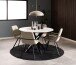 Esstisch >Heaven< rund in weiss, Glas-Keramik - 75,5x119cm (HxD)