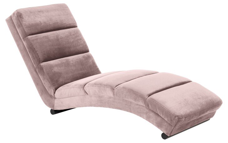 Chaiselongue >Slinky< in dusty rose, Stoff - 60x82x170cm (BxHxT)
