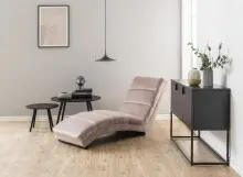 Chaiselongue >Slinky< in dusty rose, Stoff -...