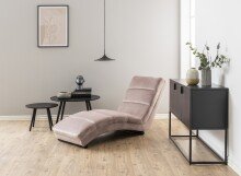Chaiselongue >Slinky< in dusty rose, Stoff -...