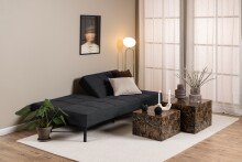 Schlafsofa >Perugia< mit Klappfunktion in Bezugsstoff Grau, Stahlgestell - 198x87x95cm (BxHxT)