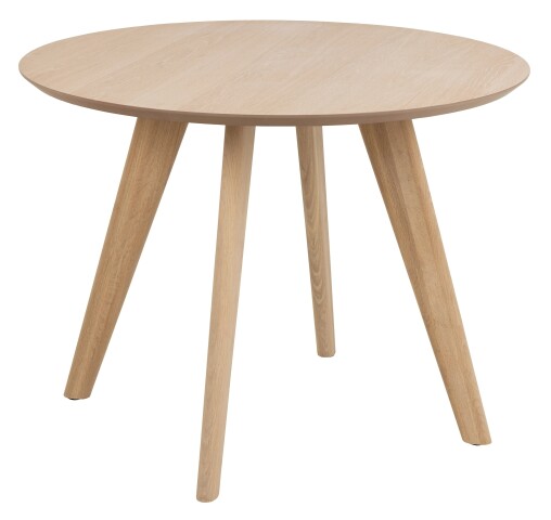 Esstisch >Townsville< rund, in Eiche furniert / weiss pigmentiert, MDF - 75x100cm (HxD)