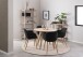 Esstisch >Townsville< rund, in Eiche furniert / weiss pigmentiert, MDF - 75x100cm (HxD)