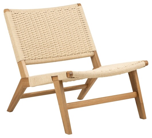 Holzstuhl >Carson< in Eiche, Geflecht Beige, Massivholz - 64x72x79cm (BxHxT)