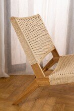 Holzstuhl >Carson< in Eiche, Geflecht Beige, Massivholz - 64x72x79cm (BxHxT)