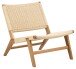 Holzstuhl >Carson< in Eiche, Geflecht Beige, Massivholz - 64x72x79cm (BxHxT)