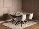 Schalenstuhl >Brooke< Sterngestell drehbar, in Beige, Stoff - 57x82x54,5cm (BxHxT)