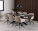 Schalenstuhl >Brooke< Sterngestell drehbar, in Beige, Stoff - 57x82x54,5cm (BxHxT)