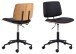 Schreibtischstuhl >Owen< in Eiche / schwarz, PU - 48,5x91x54cm (BxHxT)