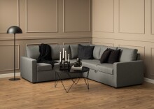 Couchtisch >Halstow< rund, in Rauch-Grau-Glas, Stahlgestell - 45,2x80cm (HxD)