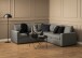 Couchtisch >Halstow< rund, in Rauch-Grau-Glas, Stahlgestell - 45,2x80cm (HxD)