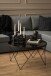 Couchtisch >Halstow< rund, in Rauch-Grau-Glas, Stahlgestell - 45,2x80cm (HxD)