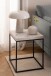 Beistelltisch >Barossa< in Marmoroptik-weiss, Stahl, MDF - 45x40cm (HxD)