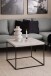 Couchtisch >Barossa< in Marmoroptik-weiss, Stahl, MDF - 45x60cm (HxD)
