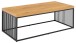 Couchtisch >Strington< in Wildeiche Dekor, Stahl, MDF - 120x42x60cm (BxHxT)