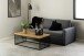 Couchtisch >Strington< in Wildeiche Dekor, Stahl, MDF - 120x42x60cm (BxHxT)