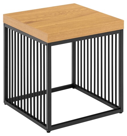 Beistelltisch >Strington< in Wildeiche Dekor, Stahl, MDF - 42x40cm (HxD)