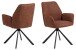 Schalenstuhl >Glenda< (2er-Set) Sternfuß drehbar, in terracotta - 61x88,5x63 (BxHxT)