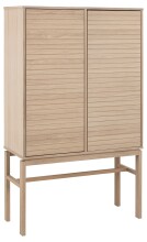 Mehrzweckschrank >Linley< in Eiche / weiss pigmentiert - 90,8x150x40 (BxHxT)