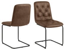 Freischwinger >Kira< (2er-Set) Sitzschale in Braun,...