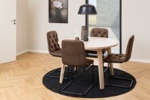 Freischwinger >Kira< (2er-Set) Sitzschale in Braun, Stoff, Stahl - 48x92x56cm (BxHxT)
