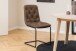 Freischwinger >Kira< (2er-Set) Sitzschale in Braun, Stoff, Stahl - 48x92x56cm (BxHxT)