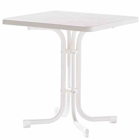 Klapptisch >131/< in weiß, Mecalit®-Pro, Stahl - 70x72x70cm (BxHxT)