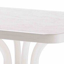 Klapptisch >131/< in weiß, Mecalit®-Pro, Stahl - 70x72x70cm (BxHxT)