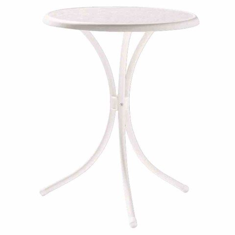 Bistrotisch >100/< in weiß, Mecalit®-Pro, Stahl - 72x60cm (HxD)
