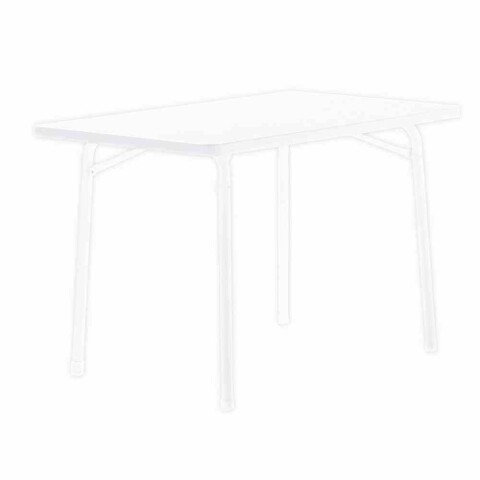 Klapptisch >120/< in weiß, Mecalit®-Pro, Stahl - 115x72x70cm (BxHxT)
